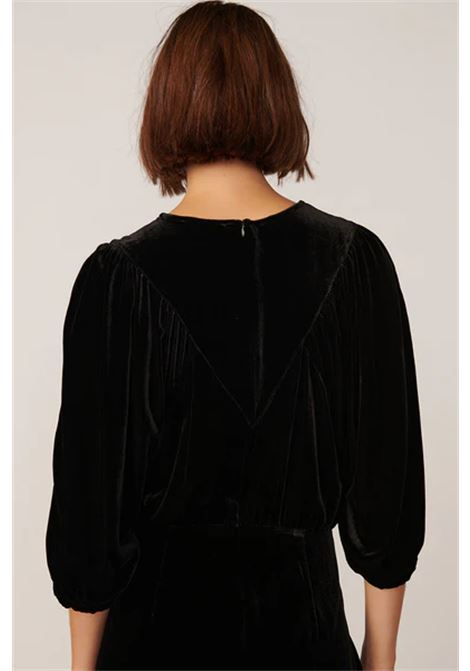 Des Petits Hauts Landria Noir Viscose Velvet Dress Des Petits Hauts |  | 1H250500NOIR